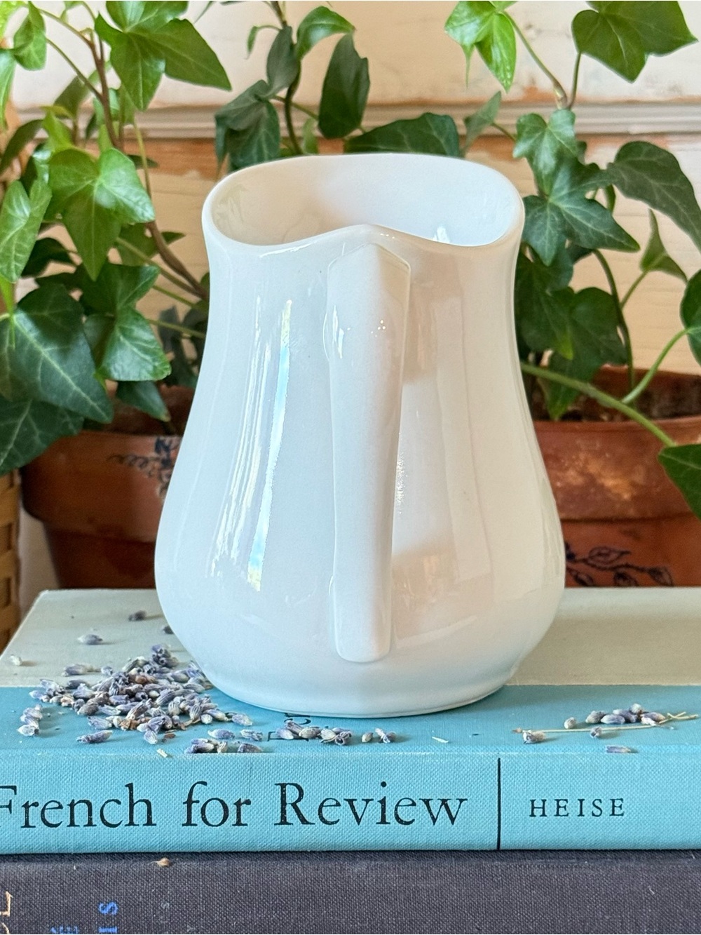 Vintage Ironstone Small Pitcher, White - Picture 3 of 8